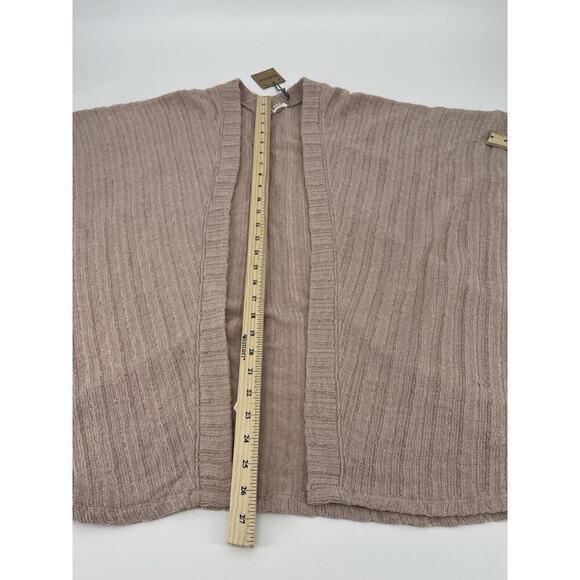 Hello Nite Mauve Cardigan Women's S/M Mauve Knit Open Front Short Sleeve Classic - Picture 10 of 11